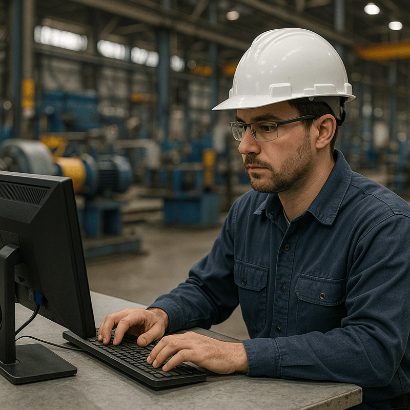 Industrial equipment undergoing thermal analysis