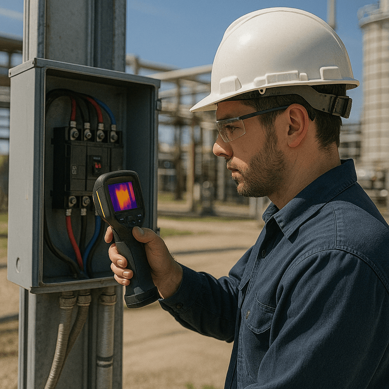 Thermal imaging camera in action